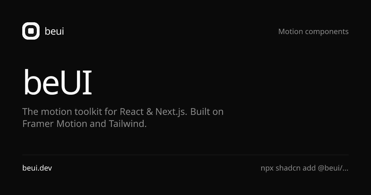 beUI v2 preview