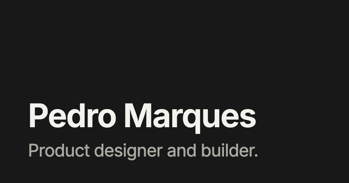 Pedro Marques preview